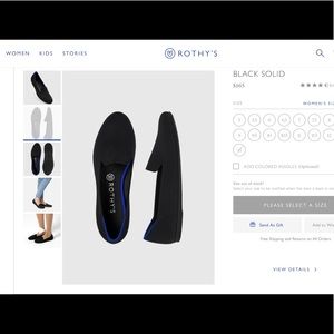Rothy’s Black Solid Loafer (retail $165)